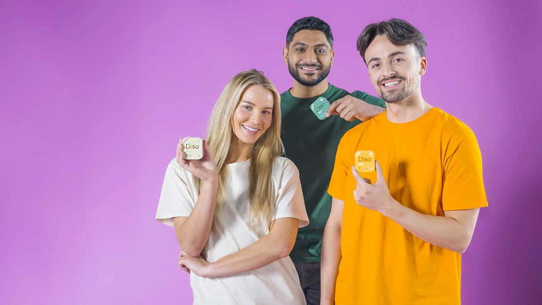 Group of 3 holding Diso vitamin strips